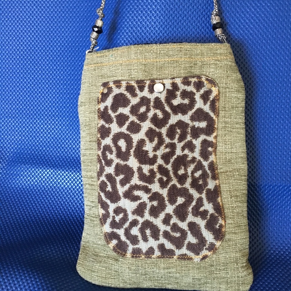 Handmade Leopard Print Crossbody Bag